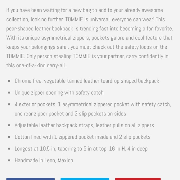 BED/STU Cobbler Series TOMMIE Genuine Leather Backpack w/ Dust Cover in VGUC - Picture 10 of 10